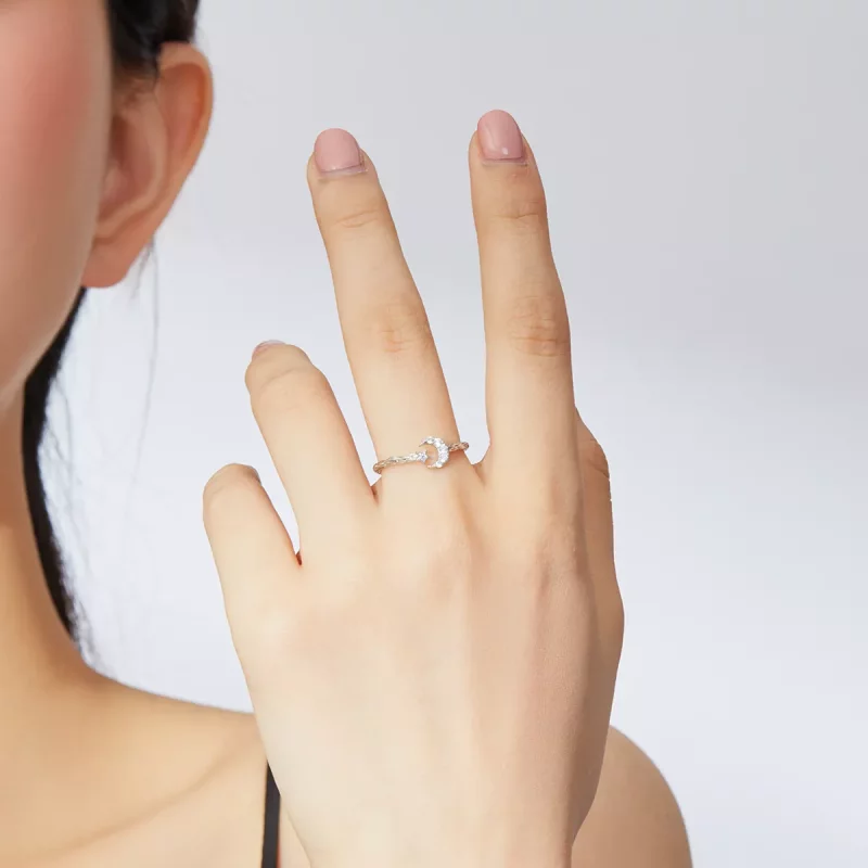 (afbeelding voor) Pandora Style Vintage Sterren Maan Open Ring - SCR638 - Bekijken 6