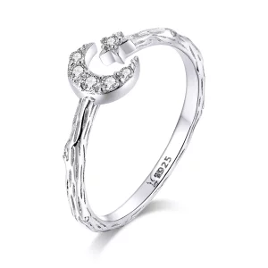 Pandora Style Vintage Sterren Maan Open Ring - SCR638 (afbeelding voor) Pandora Style Vintage Sterren Maan Open Ring - SCR638