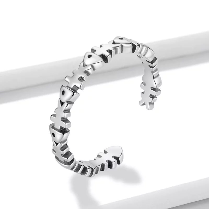 (afbeelding voor) Pandora Style Visgraat Open Ring - BSR224 - Bekijken 2