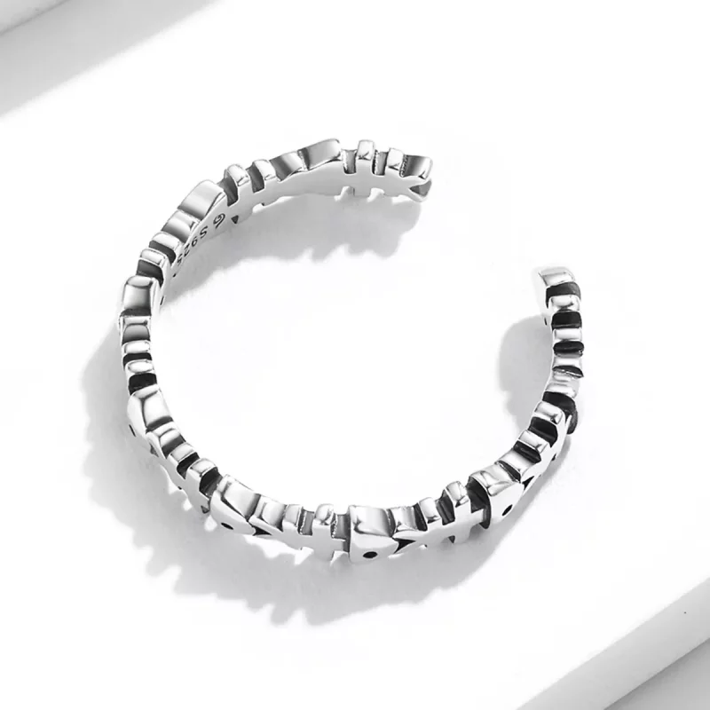 (afbeelding voor) Pandora Style Visgraat Open Ring - BSR224 - Bekijken 4