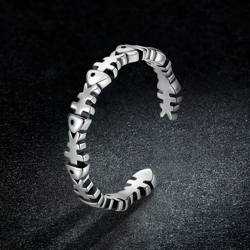 (afbeelding voor) Pandora Style Visgraat Open Ring - BSR224 - Bekijken 5