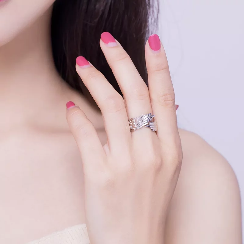 (afbeelding voor) Pandora Style Vleugels van Hoop Open Ring - SCR512 - Bekijken 6