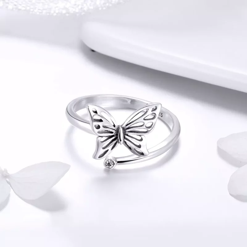 (afbeelding voor) Pandora Style vlinder droom Open Ring - SCR448 - Bekijken 3