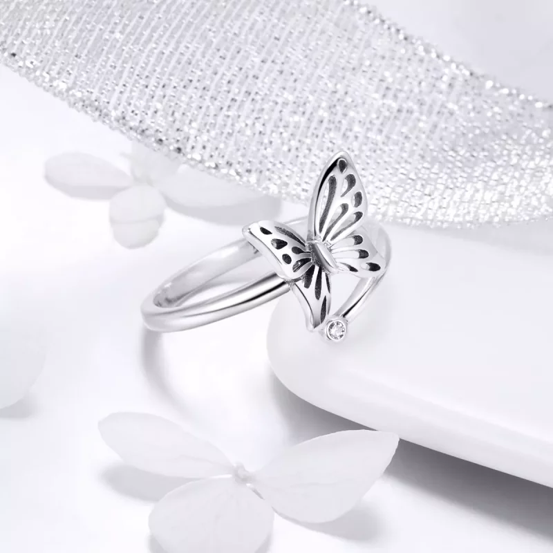 (afbeelding voor) Pandora Style vlinder droom Open Ring - SCR448 - Bekijken 4