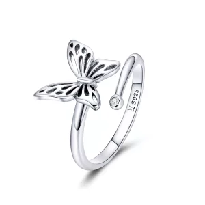 Pandora Style vlinder droom Open Ring - SCR448 (afbeelding voor) Pandora Style vlinder droom Open Ring - SCR448