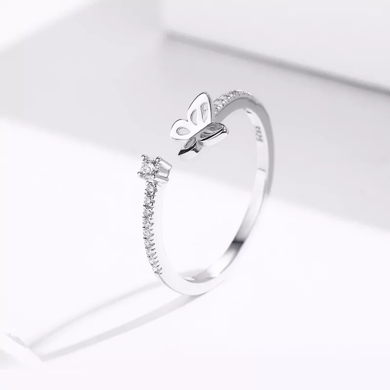 (afbeelding voor) Pandora Style Vlinder Open Ring - SCR550 - Bekijken 2