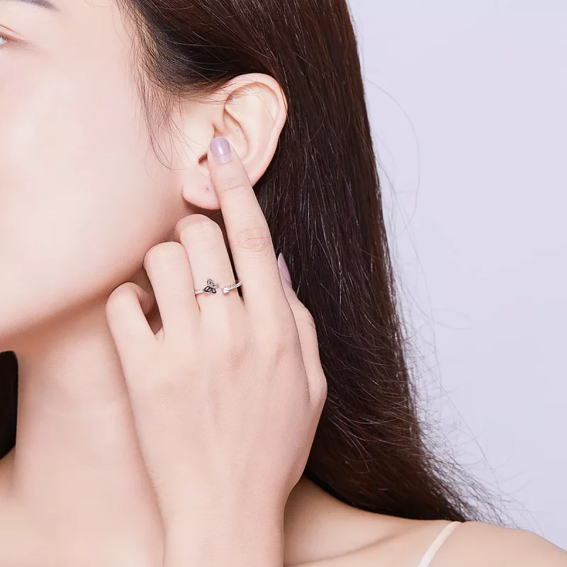 (afbeelding voor) Pandora Style Vlinder Open Ring - SCR550 - Bekijken 8