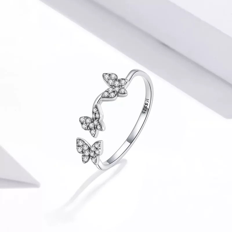 (afbeelding voor) Pandora Style Vlinder Open Ring - SCR704 - Bekijken 2