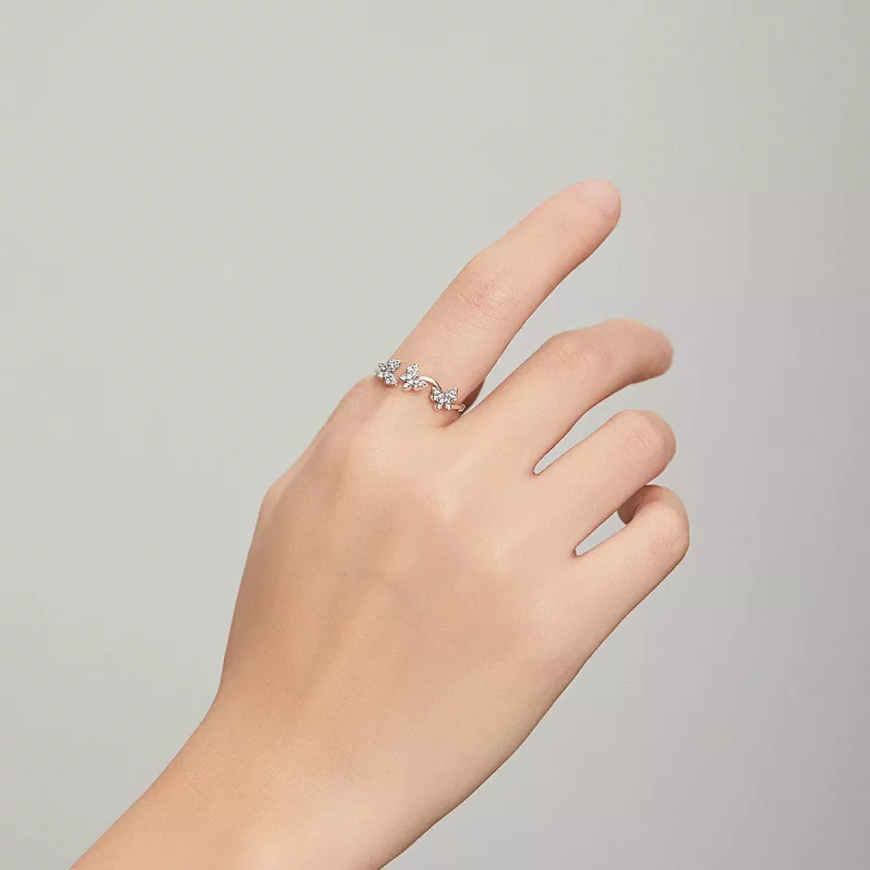 (afbeelding voor) Pandora Style Vlinder Open Ring - SCR704 - Bekijken 7