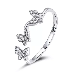 Pandora Style Vlinder Open Ring - SCR704 (afbeelding voor) Pandora Style Vlinder Open Ring - SCR704