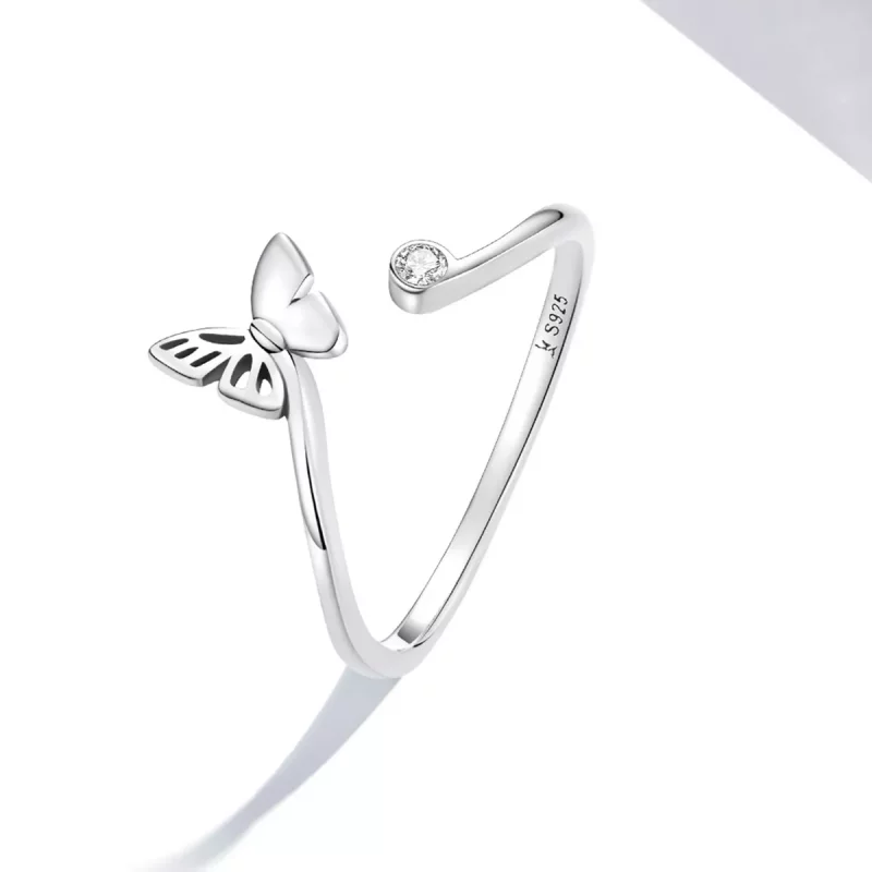 (afbeelding voor) Pandora Style Vlinder Open Ring - SCR772 - Bekijken 2