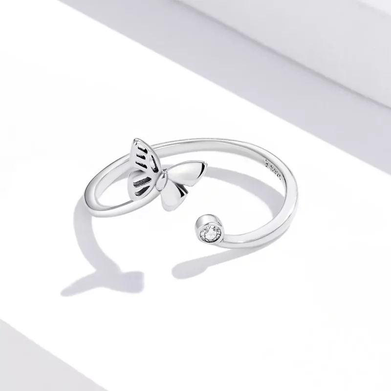 (afbeelding voor) Pandora Style Vlinder Open Ring - SCR772 - Bekijken 4