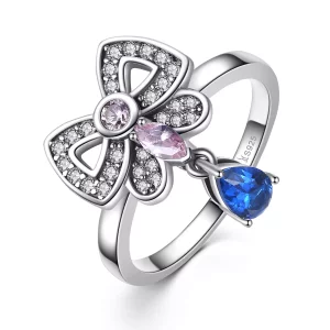 (afbeelding voor) Pandora Style vlinder verwijderbaar Ring - SCR014