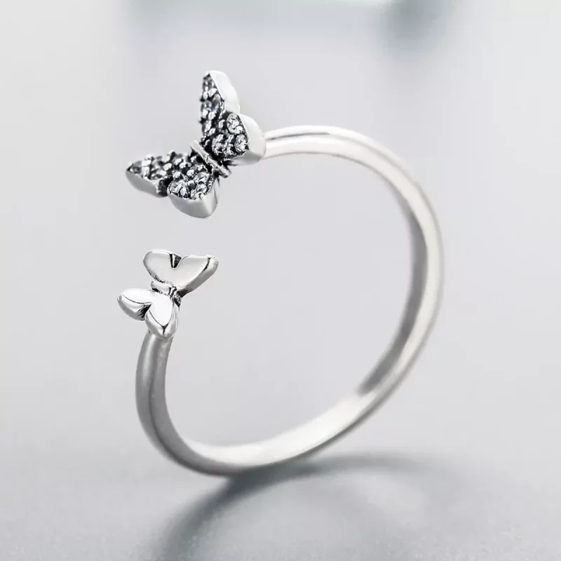 (afbeelding voor) Pandora Style Vlinderdans Open Ring - SCR087 - Bekijken 5