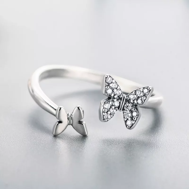 (afbeelding voor) Pandora Style Vlinderdans Open Ring - SCR087 - Bekijken 6