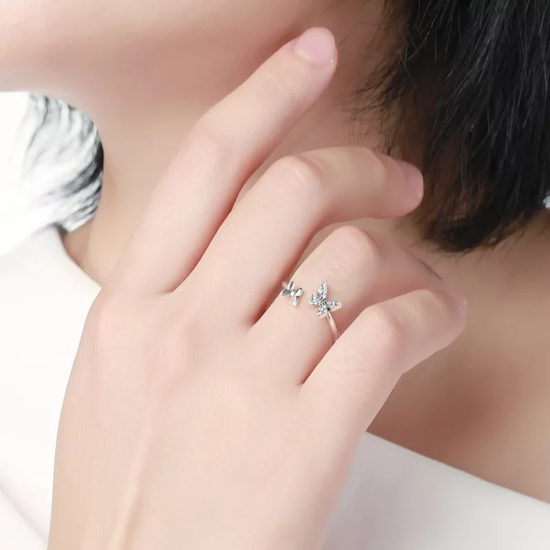 (afbeelding voor) Pandora Style Vlinderdans Open Ring - SCR087 - Bekijken 7