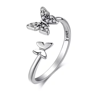 Pandora Style Vlinderdans Open Ring - SCR087 (afbeelding voor) Pandora Style Vlinderdans Open Ring - SCR087
