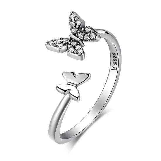 (afbeelding voor) Pandora Style Vlinderdans Open Ring - SCR087