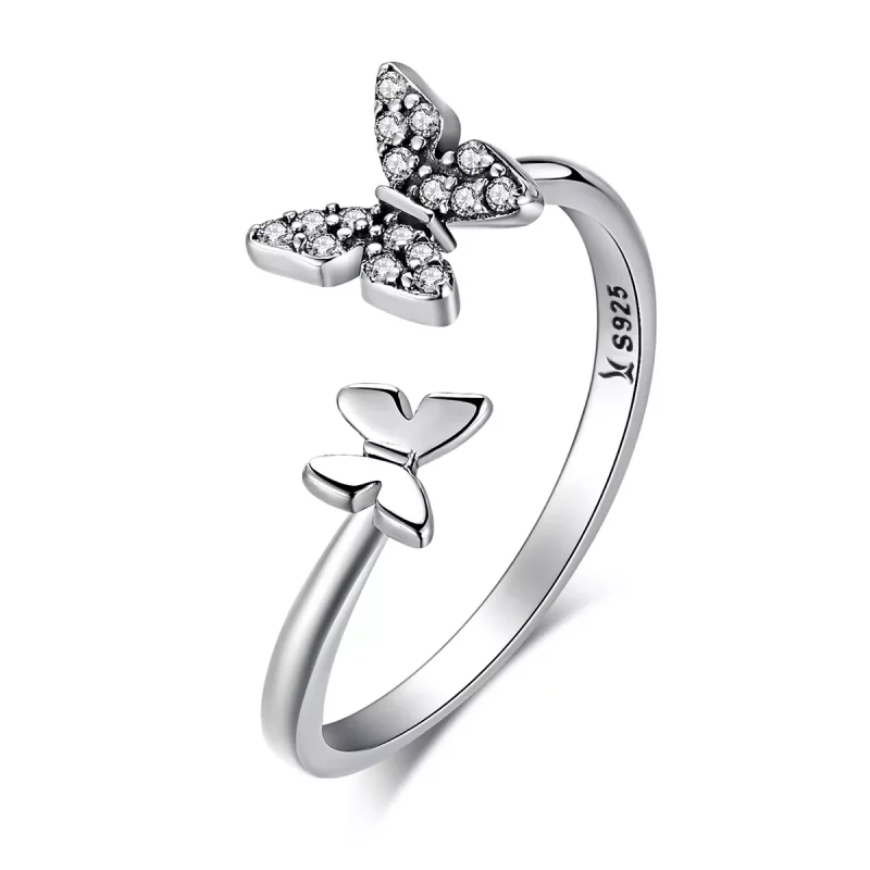 (afbeelding voor) Pandora Style Vlinderdans Open Ring - SCR087