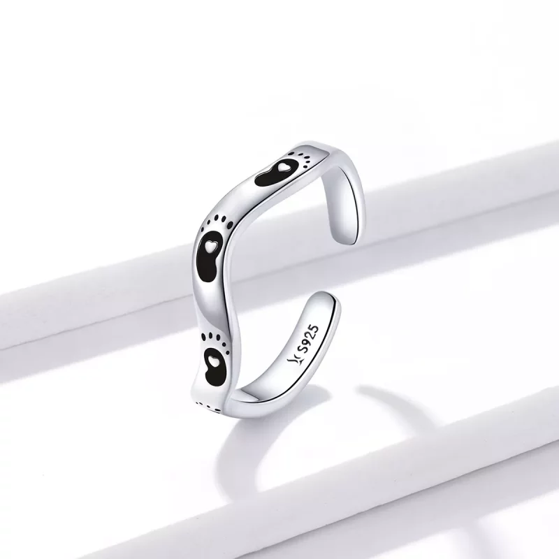 (afbeelding voor) Pandora Style Voetafdruk Open Ring - SCR712 - Bekijken 2