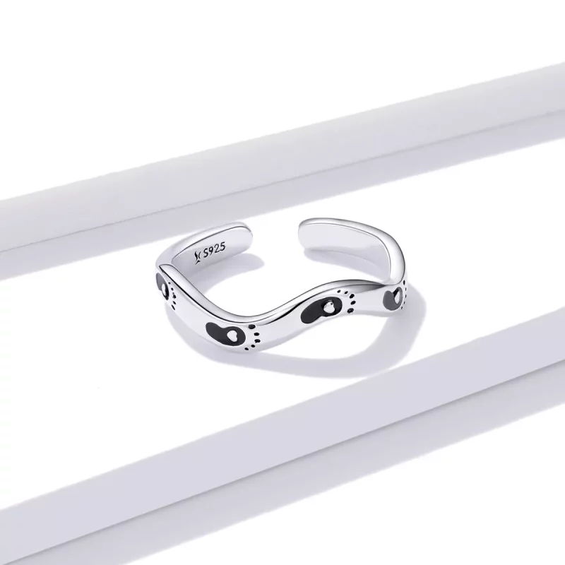 (afbeelding voor) Pandora Style Voetafdruk Open Ring - SCR712 - Bekijken 3