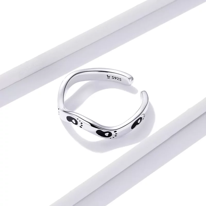 (afbeelding voor) Pandora Style Voetafdruk Open Ring - SCR712 - Bekijken 4