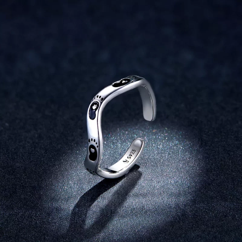(afbeelding voor) Pandora Style Voetafdruk Open Ring - SCR712 - Bekijken 5