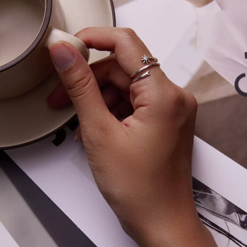 (afbeelding voor) Pandora Style Wensmeteoor Open Ring - SCR810 - Bekijken 8