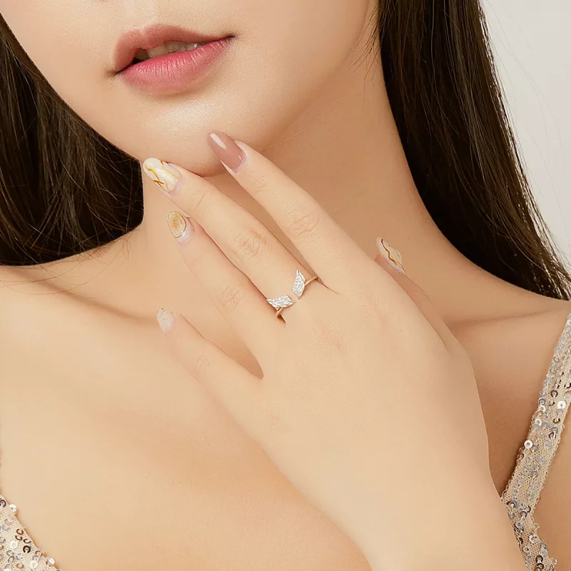 (afbeelding voor) Pandora Style Wing Open Open Ring - BSR108 - Bekijken 7