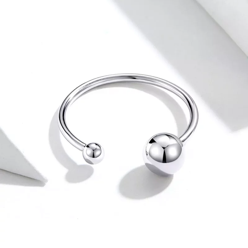 (afbeelding voor) Pandora Style Zilveren bal Open Ring - SCR575 - Bekijken 4