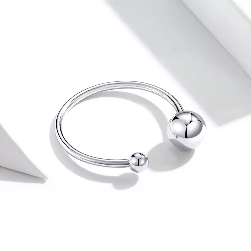 (afbeelding voor) Pandora Style Zilveren bal Open Ring - SCR575 - Bekijken 5