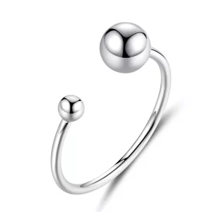 Pandora Style Zilveren bal Open Ring - SCR575 (afbeelding voor) Pandora Style Zilveren bal Open Ring - SCR575