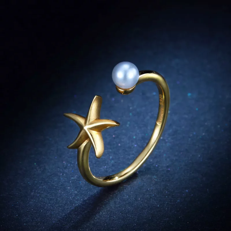 (afbeelding voor) Pandora Style Zomer Zeester Open Ring - BSR064 - Bekijken 5