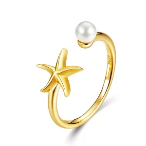 Pandora Style Zomer Zeester Open Ring - BSR064 (afbeelding voor) Pandora Style Zomer Zeester Open Ring - BSR064