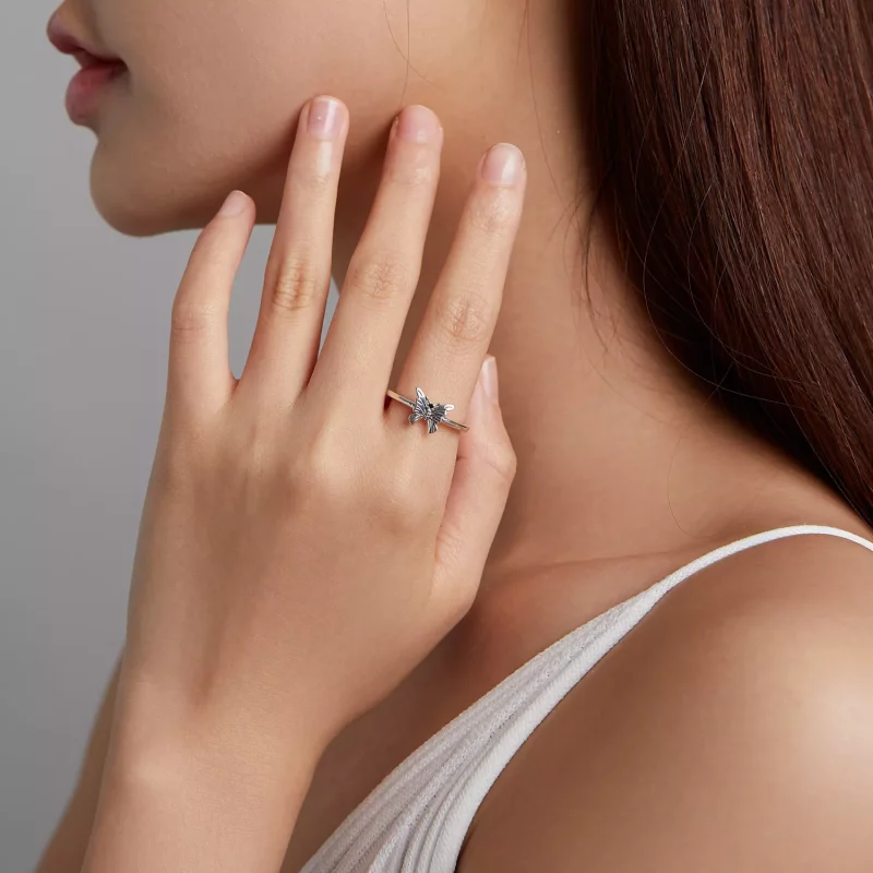 (afbeelding voor) Pandora Style ZwaluwstaartVlinder Open Ring - BSR195 - Bekijken 6