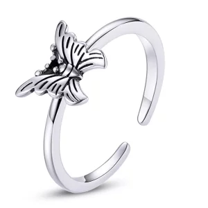 (afbeelding voor) Pandora Style ZwaluwstaartVlinder Open Ring - BSR195