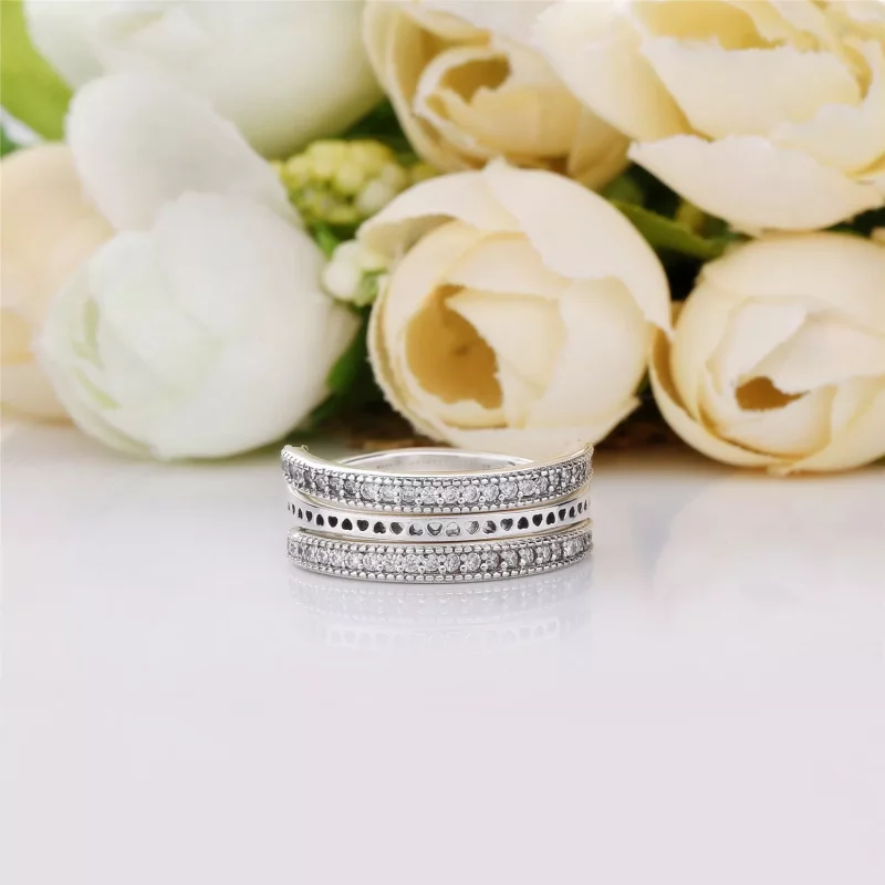 (afbeelding voor) Flipping Hearts Of Pandora Ring 197404CZ - Bekijken 2