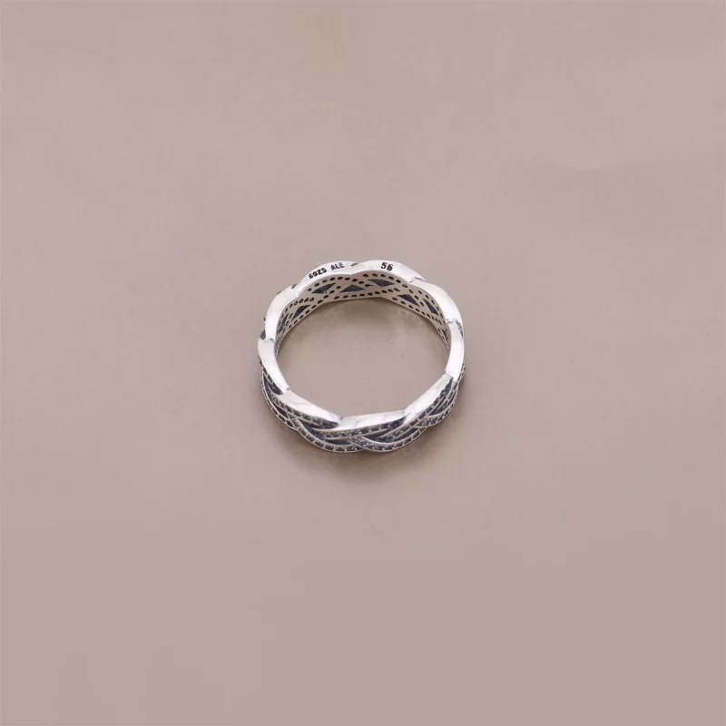 (afbeelding voor) PANDORA Braided Silver Ring With Cubic Zirconia - 190913CZ - Bekijken 3