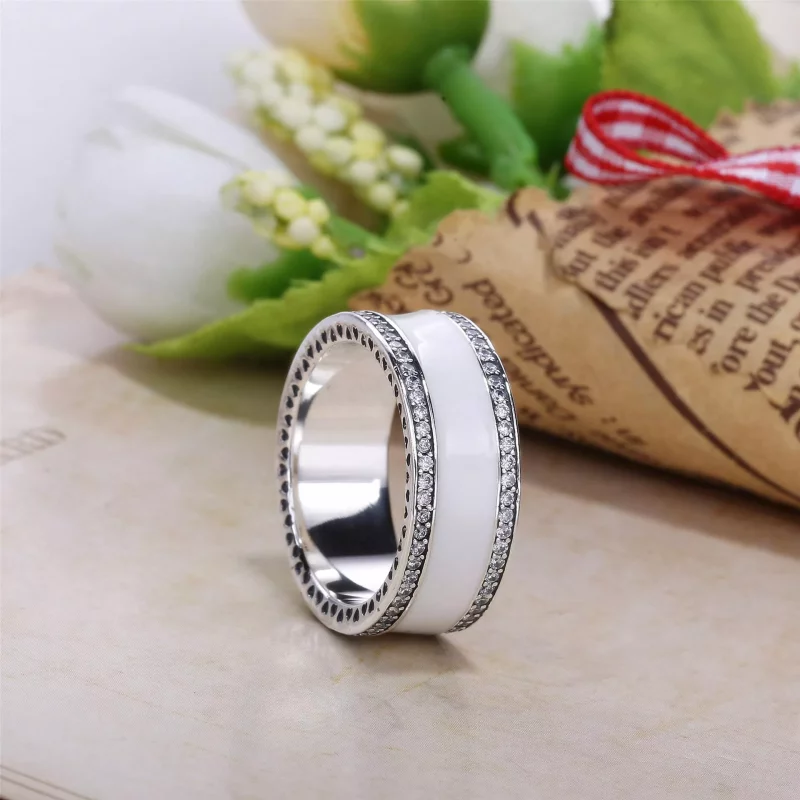 (afbeelding voor) PANDORA Brede Parelmoerkleurige Ring 191024EN23 - Bekijken 2