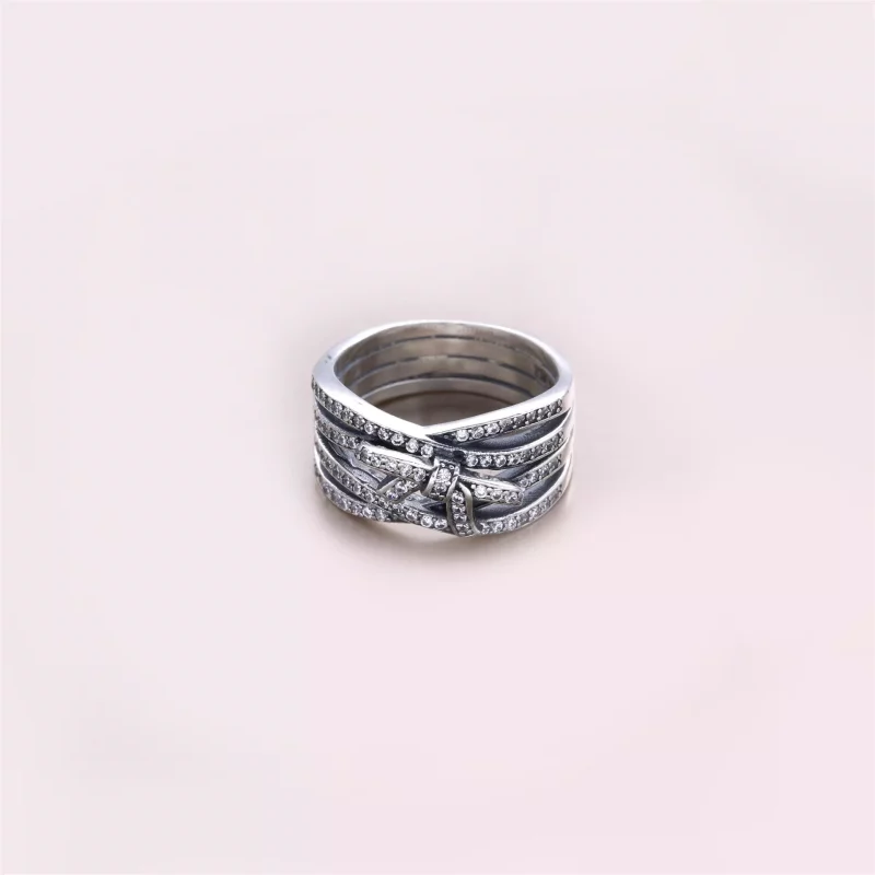 (afbeelding voor) PANDORA Brede Ring Met Strik 190995CZ - Bekijken 2