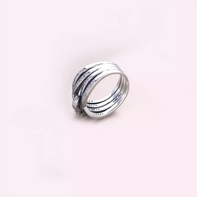 (afbeelding voor) PANDORA Brede Ring Met Strik 190995CZ - Bekijken 3