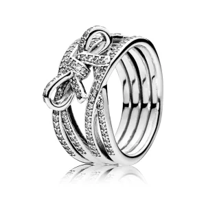 (afbeelding voor) PANDORA Brede Ring Met Strik 190995CZ