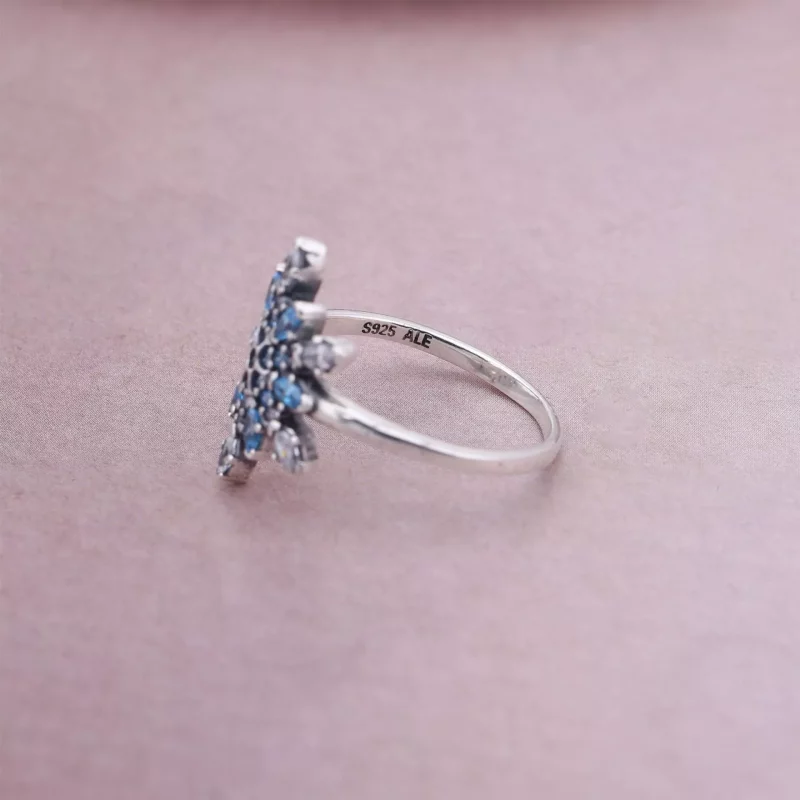(afbeelding voor) PANDORA Crystallised Snowflake Ring - 190969Nblmx - Bekijken 3