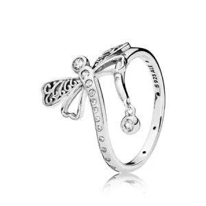 PANDORA Dreamy Dragonfly Ring 197093CZ (afbeelding voor) PANDORA Dreamy Dragonfly Ring 197093CZ