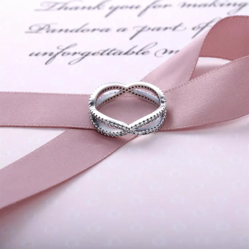 (afbeelding voor) PANDORA Entwined Silver Ring With Cubic Zirconia - 190930CZ - Bekijken 2