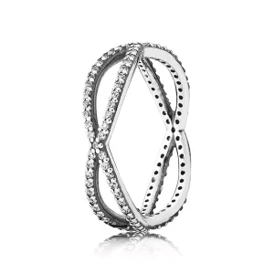 PANDORA Entwined Silver Ring With Cubic Zirconia - 190930CZ (afbeelding voor) PANDORA Entwined Silver Ring With Cubic Zirconia - 190930CZ