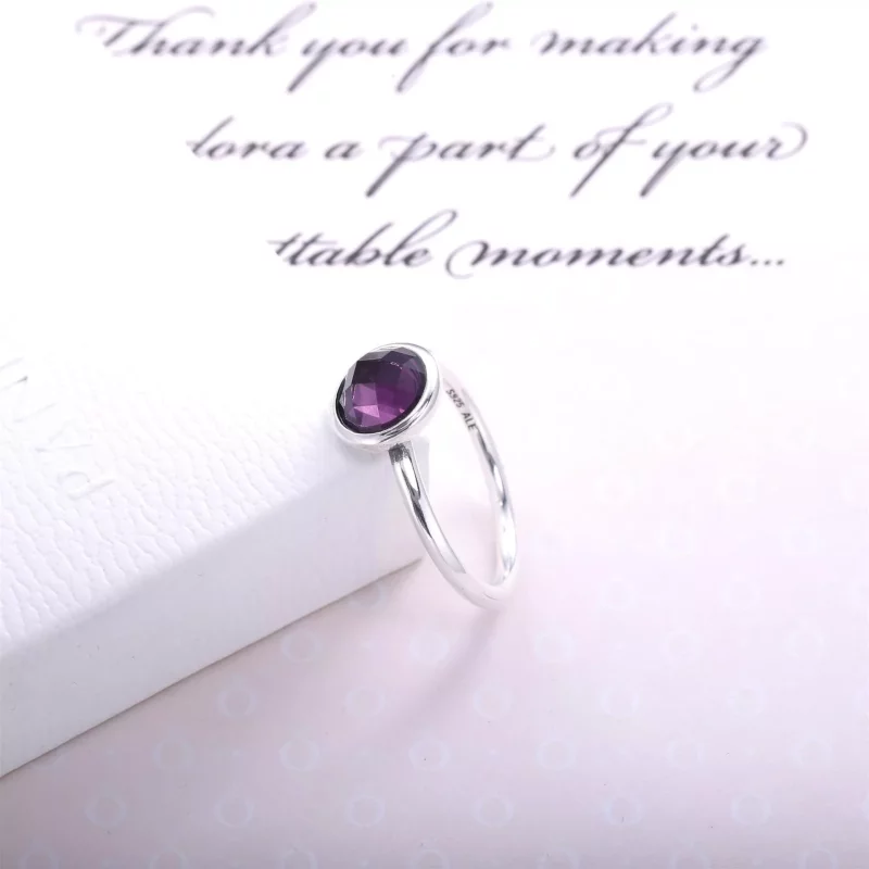 (afbeelding voor) February Droplet Birthstone Ring - 191012Sam - Bekijken 3