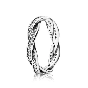(afbeelding voor) PANDORA Gevlochten Pavé Gezette Ring 190892CZ