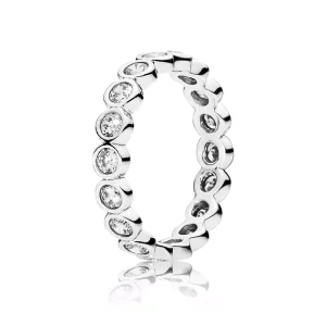 PANDORA Large Round Eternity Silver Ring With Cubic Zirconia - 190942CZ (afbeelding voor) PANDORA Large Round Eternity Silver Ring With Cubic Zirconia - 190942CZ