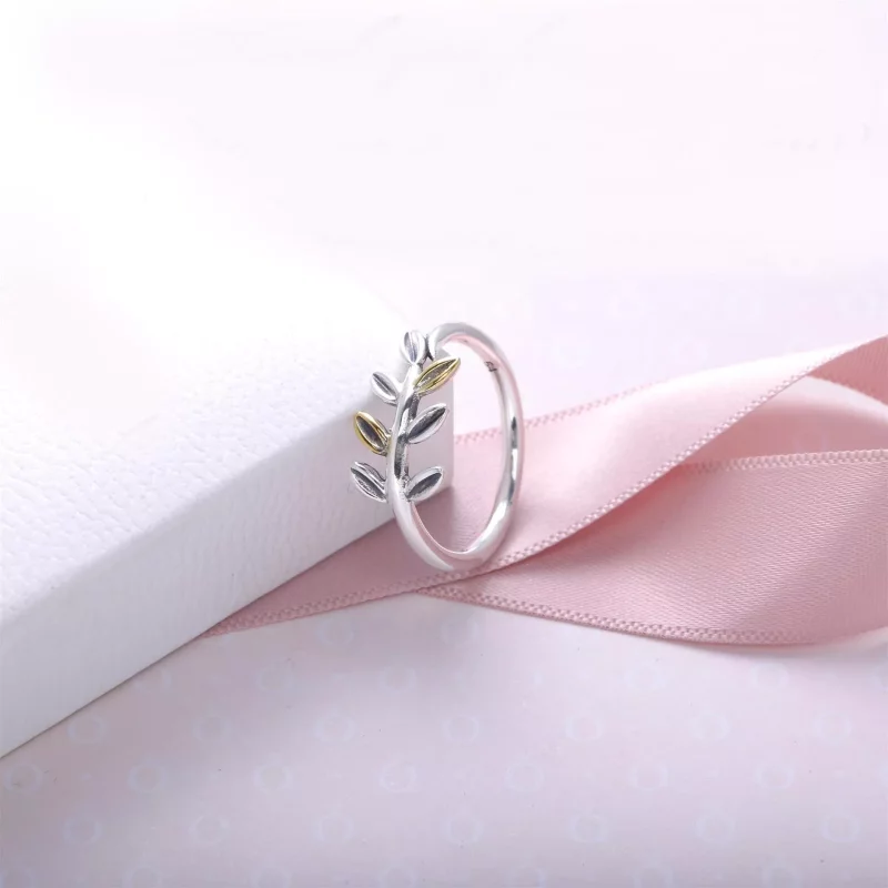 (afbeelding voor) PANDORA Leaves Silver Ring With 14K - 190920 - Bekijken 3